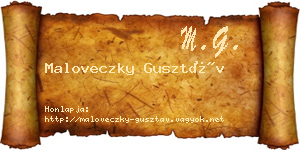 Maloveczky Gusztáv névjegykártya